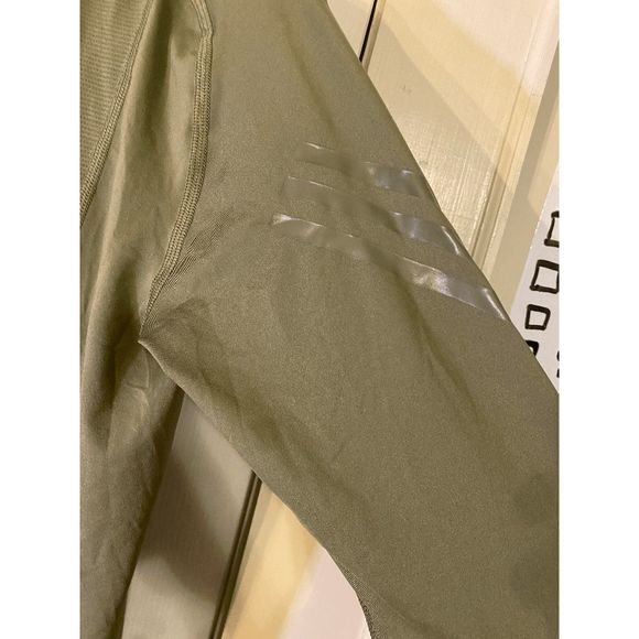 Adidas Alpha Skin Climalite Olive Green Top; Size Small - Picture 4 of 6